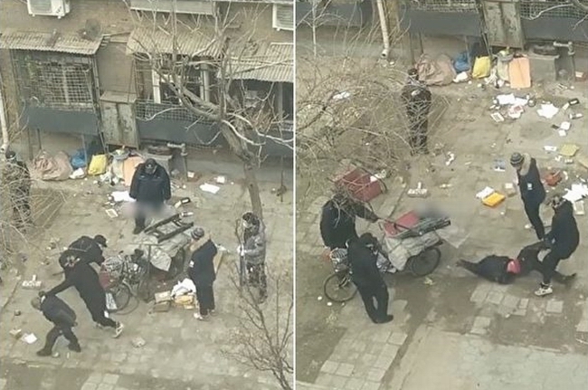 天津拾荒老翁被保安多次打倒在地 官方：已道歉！ 老人说根本没道歉，只能活一天，算一天！