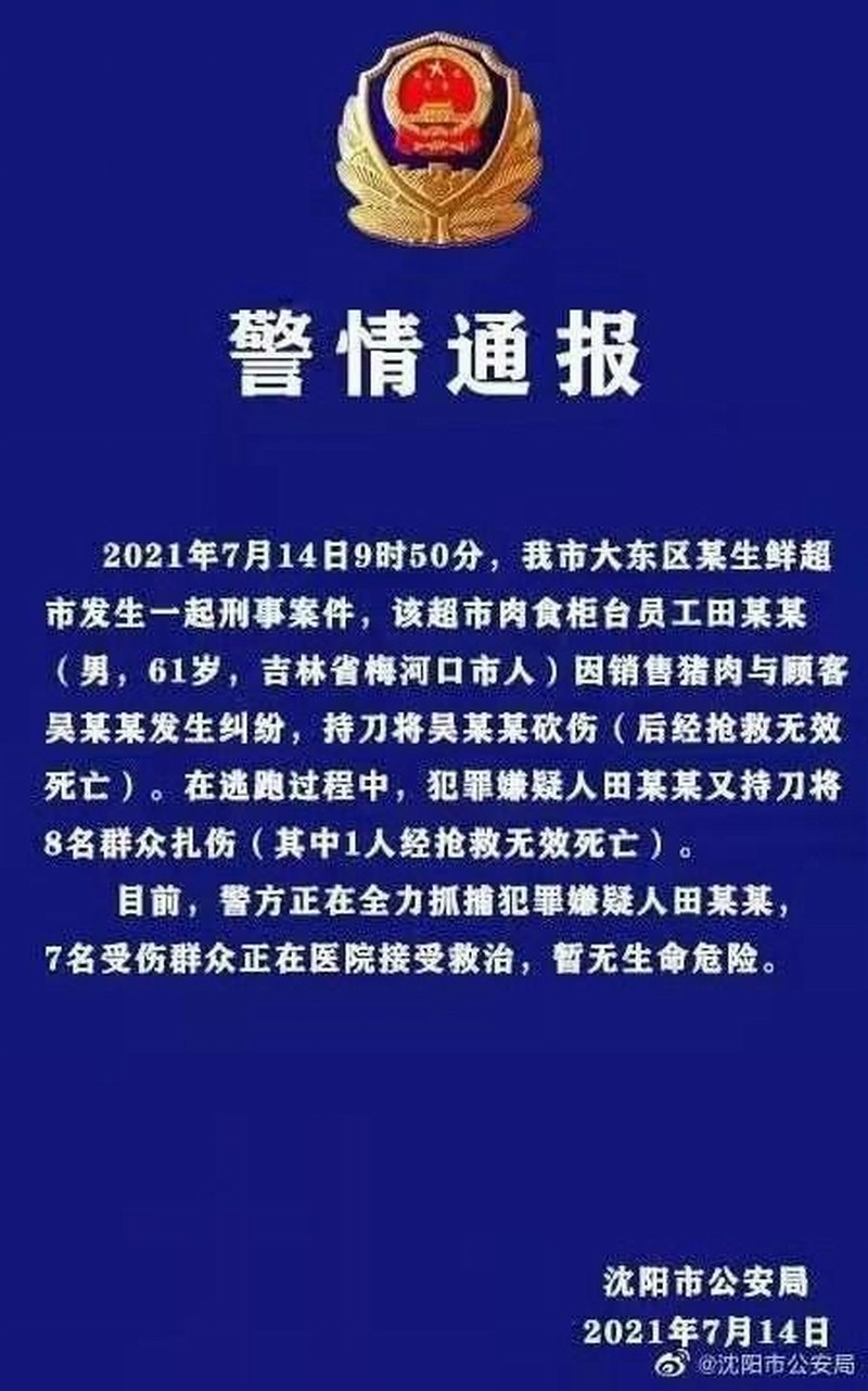 警情通报 (图片来源于@沈阳市公安局微博).jpeg 警情通报 (图片来源于@沈阳市公安局微博).jpeg