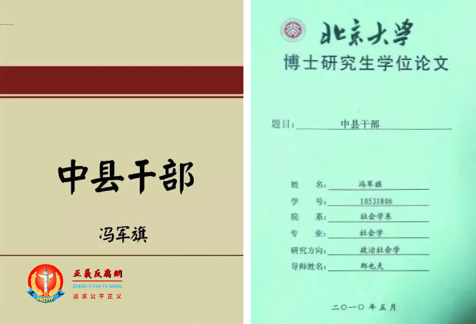 北京大学博士研究生学位论文,题目《中县干部》.png 北京大学博士研究生学位论文,题目《中县干部》.png